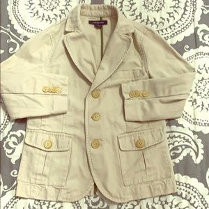 Lands End Khaki Button Up Jacket